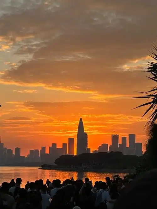 了可以说是,看到了很美的夕阳,巨巨巨满足,大城市的感觉就是不一样