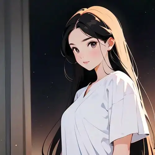 发呆的漂亮女生👩‍🎨漫画头像