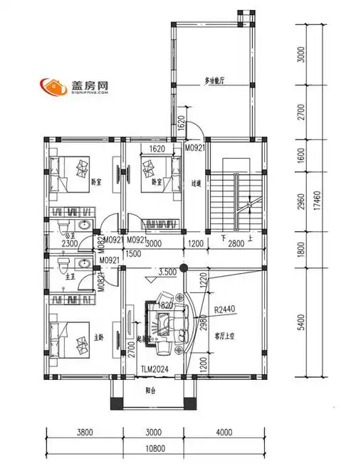 l型农村三层别墅,独立厨房带土灶,与主楼连接,避免油烟又方便