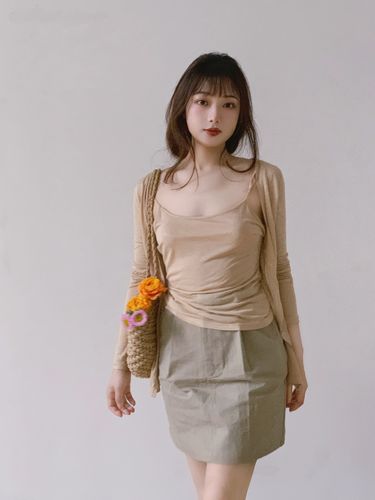 鱼没放纯欲防晒透气开衫女夏2022新款长袖百搭外套上衣 吊带背心