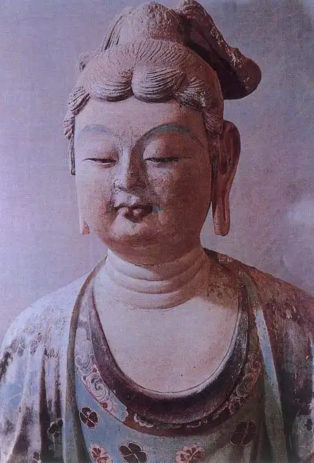 敦煌盛唐彩塑,南禅寺中唐彩塑天王像作者:青子园61-敦煌彩塑菩萨立像