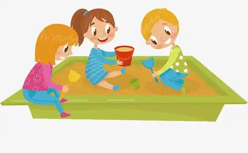 玩沙子一起玩沙子的孩子