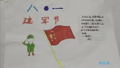 八一建军节绘画手抄报
