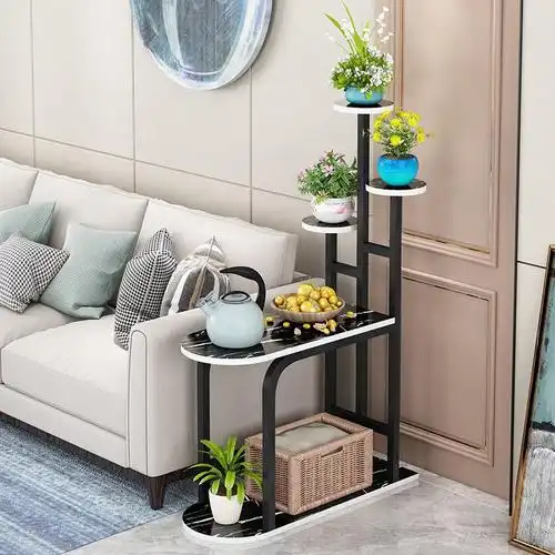 花架隔断置物架多层北欧落地客厅沙发铁艺装饰花架