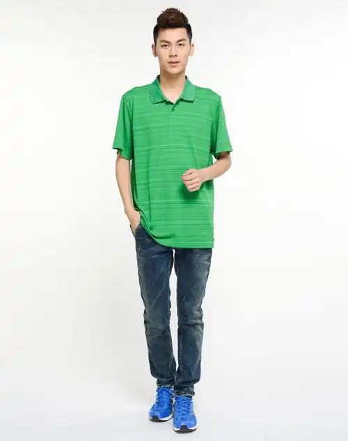 男款绿色短袖polo衫 运动休闲系列