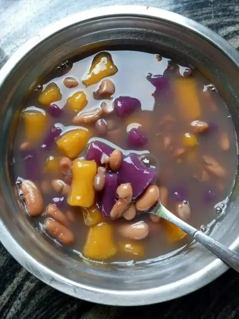 【下午茶】夏日必备清爽甜品之紫薯番薯圆子红豆汤