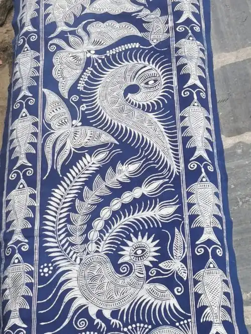 苗族蜡染图案鸟纹