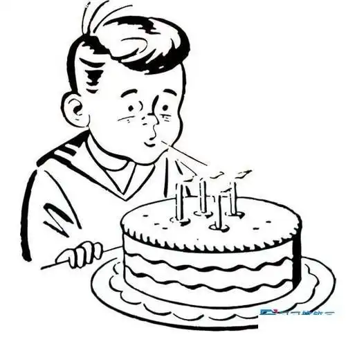 简笔画人物过生日小孩生日聚会简笔画3张过生日的小男孩简笔画图片2简