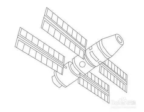 空间站和飞船的简笔画(载人飞船是怎么到太空的简笔画) -【爱个性】