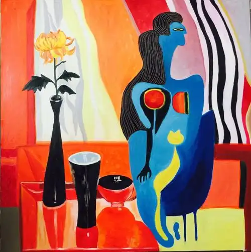 青年女艺术家吴亚莉表现主义风格绘画作品欣赏