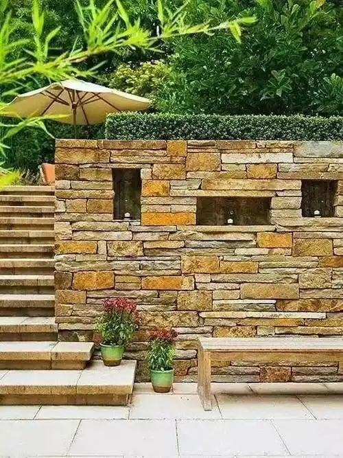 庭院,一壶酒,吟诗作画隔着一席竹围墙更增添几分诗意的美【玻璃围墙】