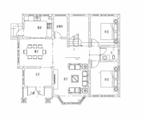 两层别墅设计图 二层欧式楼房复式别墅施工图纸