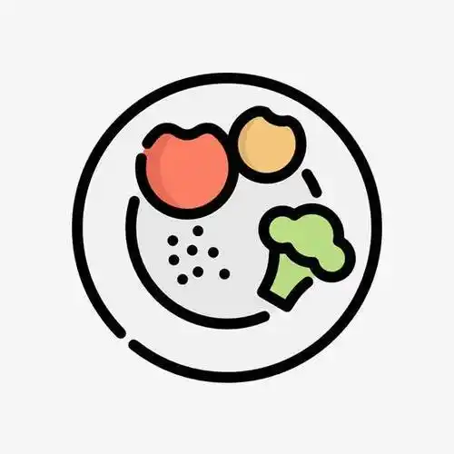 卡通简单蔬菜和盘子调色盘简笔画矢量卡通颜料盘素材调色盘简笔画给