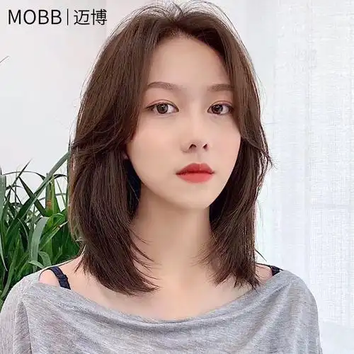 假发女中长发八字刘海层次锁骨蓬松自然韩式日常整顶假发