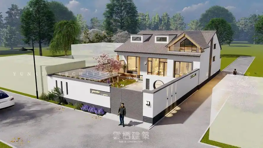 北京平谷丨184㎡超美一层带阁楼的自建别墅设计 #农村自建房设计公司