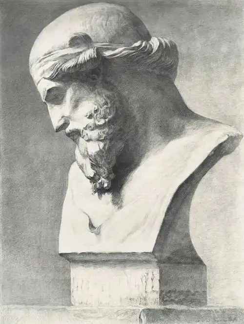 央美附中素描静物石膏作品精选