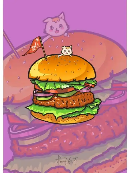 汉堡插画