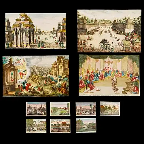 西洋镜图片4张 约1800年