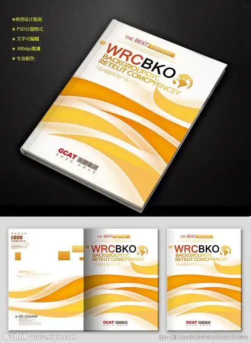 创意线条企业画册封面设计图片