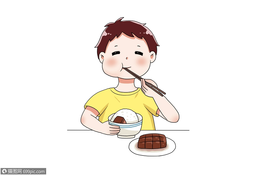 免抠元素 手绘/卡通元素 吃肉贴秋膘.psd