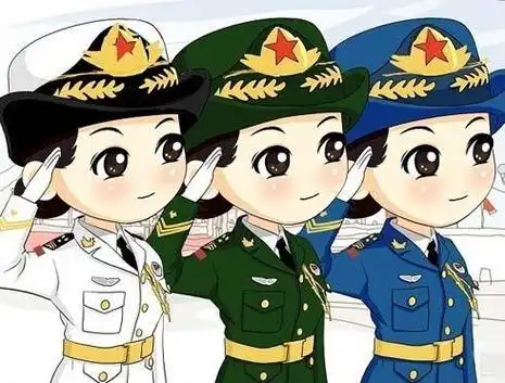 画海陆空三军简笔画