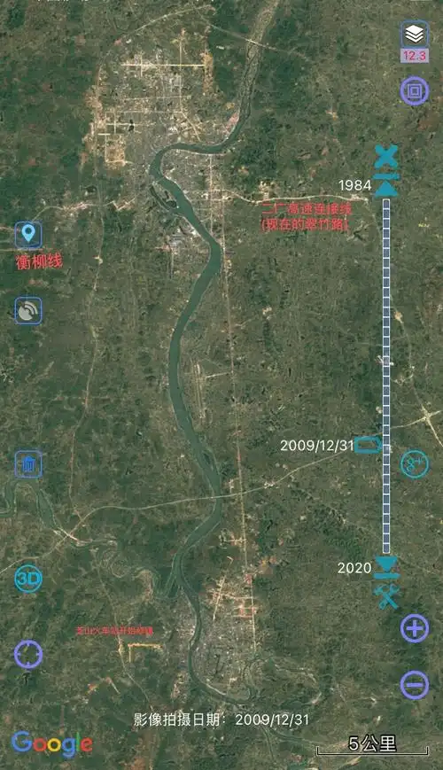 通过卫星地图了解永州城市的历史变迁