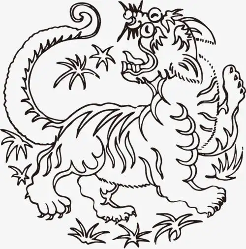 古典图案中国风花纹矢量装饰免扣元素