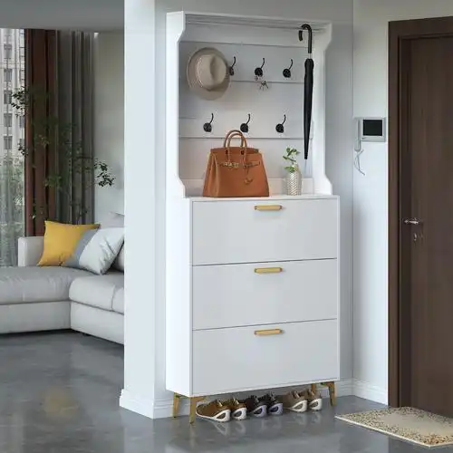 鞋柜实木家用门口简约现代入户玄关柜-特价促销-优惠券领取-价格|多少