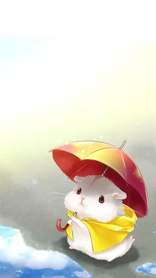 治愈系可爱小仓鼠精美插画手机壁纸下载,可爱,可爱,清