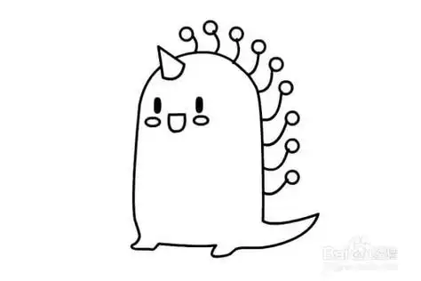怪兽的简笔画十五的月亮