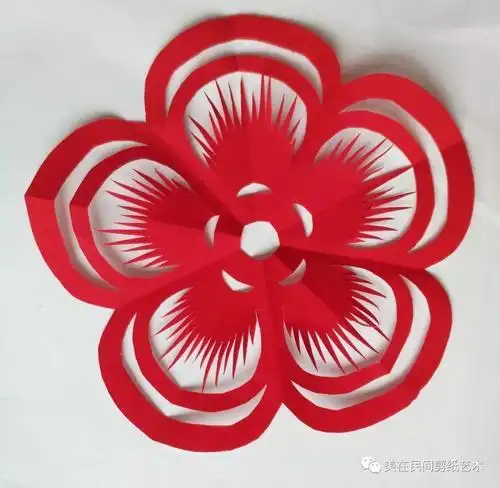 剪纸花简单教程图解步骤图片