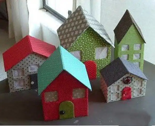 可爱的纸质娃娃屋