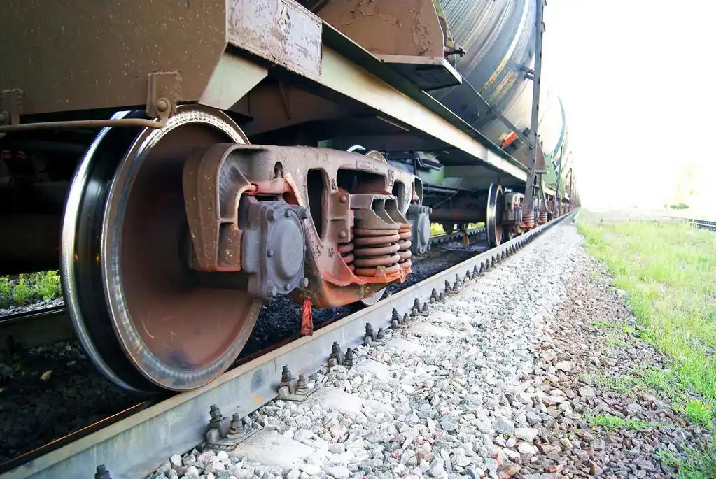 坦克船轮,铁路运输的轮子的特写