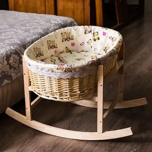 哄睡神器婴儿摇篮牀儿童婴儿篮藤编实木摇篮摇牀吊牀吊篮宝宝摇篮