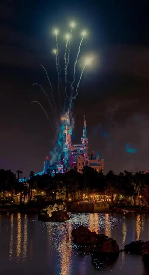 上海迪士尼城堡烟花,图片大全,高清,图库-回车桌面