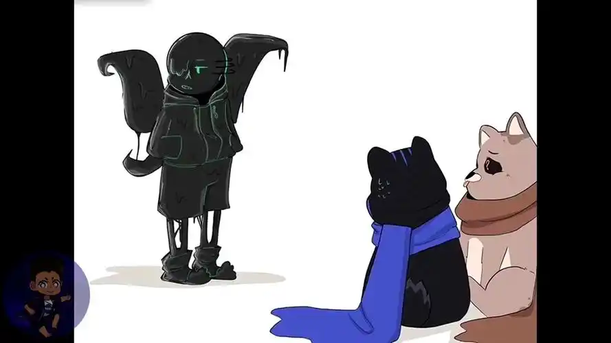 ask nightmare & puppy error-ink part 1! (undertale au comic dub)