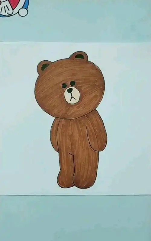 教你画布朗熊简笔画