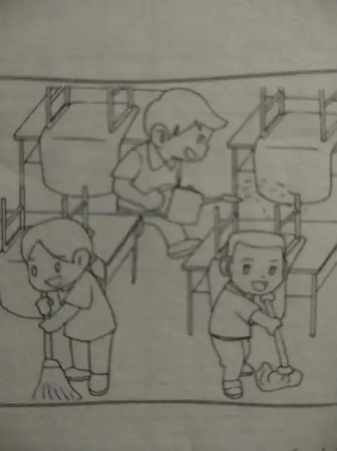 小学生打扫小区卫生的简笔画(简笔画图片大全) -【爱个性】