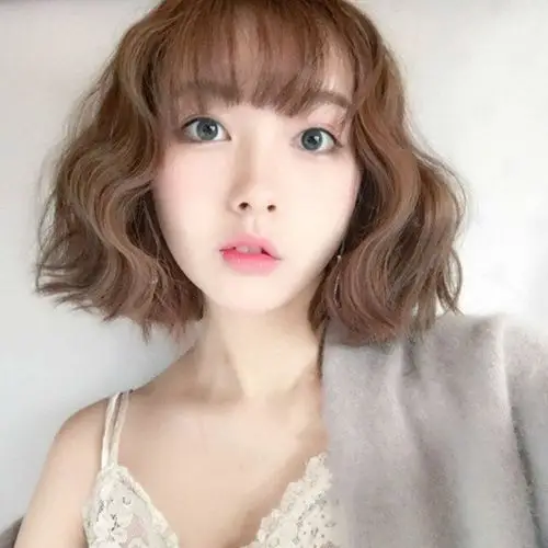 假发女空气刘海短卷发玉米烫泡面卷女士韩国自然假发套厂家直销