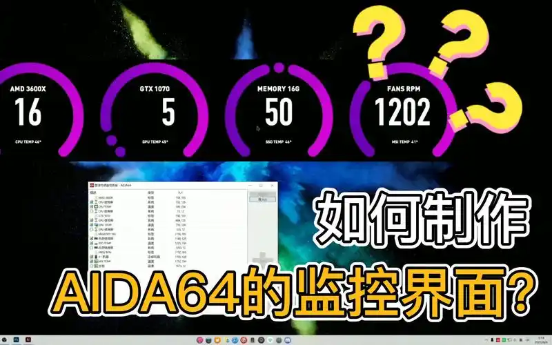 活动作品听说你还不会制作aida64的监控界面