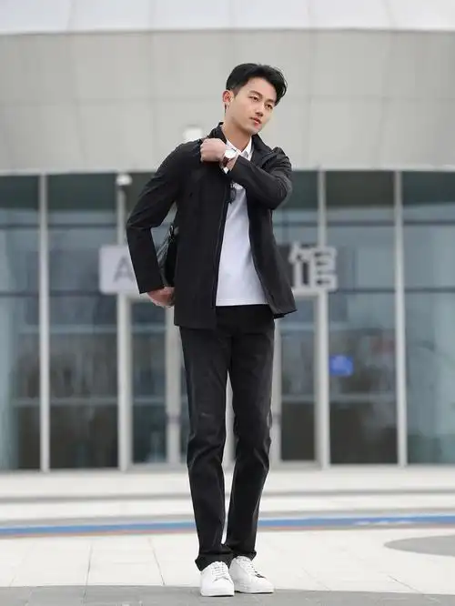 职场通勤男士穿搭夹克风衣商务出差