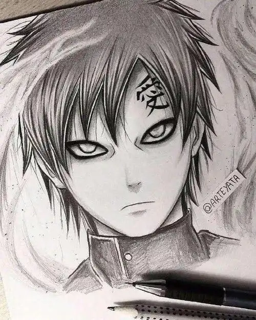 火影忍者素描画,火影忍者素描画简单(佐鸣