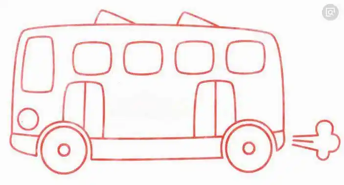 乘公交车简笔画