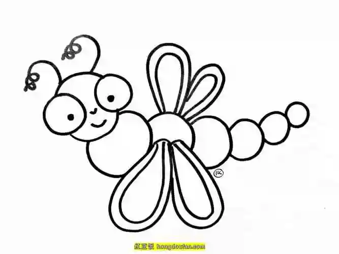 19张虫子手绘简笔画蜜蜂蚯蚓毛毛虫天牛马蜂蜈蚣简笔画