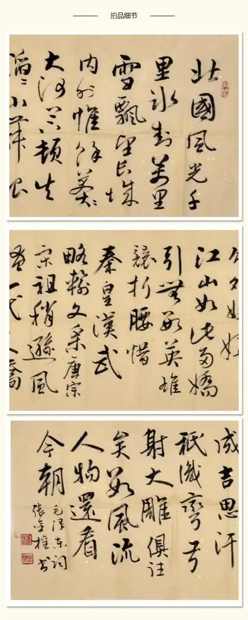 沁园春雪行书书法作品 沁园春雪行书