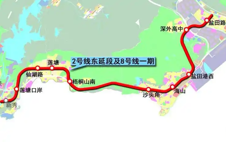 深圳地铁8号线线路图
