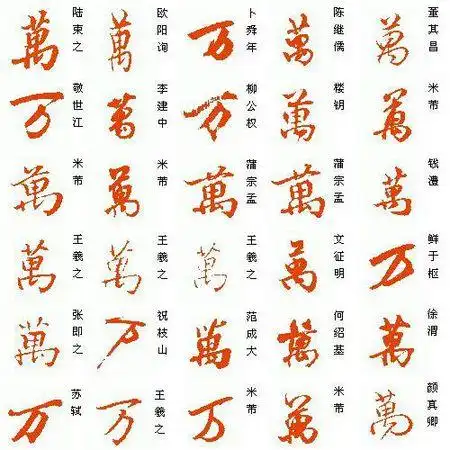 行书万字怎么写