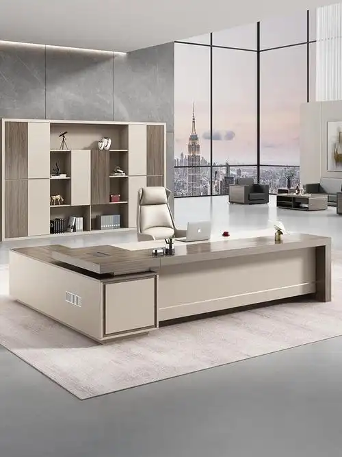 新款老板办公桌椅组合简约现代经理总裁桌子大班台单人办公室家具