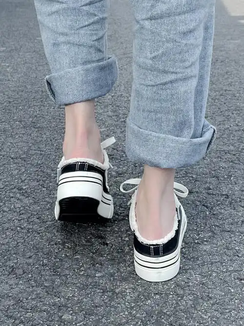 嘎嘎好穿的半拖帆布鞋夏天必须拥有