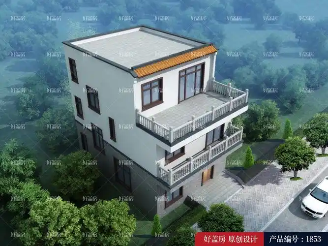 农村二层半露台自建房